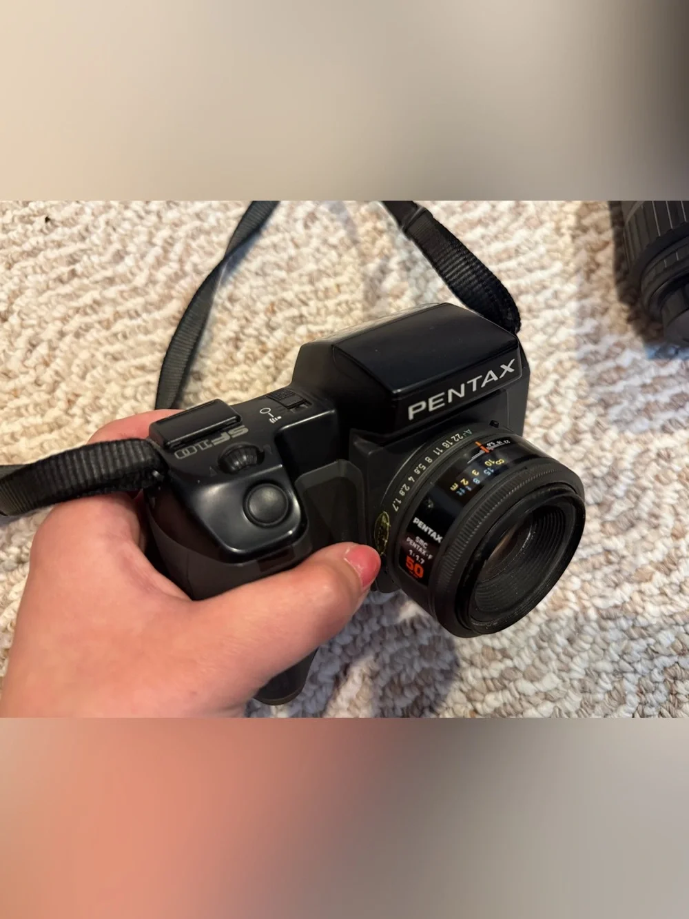Pentax SF10 Black 35mm Film SLR Camera with 2 Lens’s
